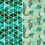 *PRE-ORDER* Desert Blooms Coords - Teal Watercolor Triangles