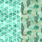 *PRE-ORDER* Desert Blooms Coords - Turquoise Watercolor Triangles
