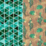 *PRE-ORDER* Desert Blooms Coords - Teal Watercolor Triangles