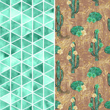 *PRE-ORDER* Desert Blooms Coords - Turquoise Watercolor Triangles