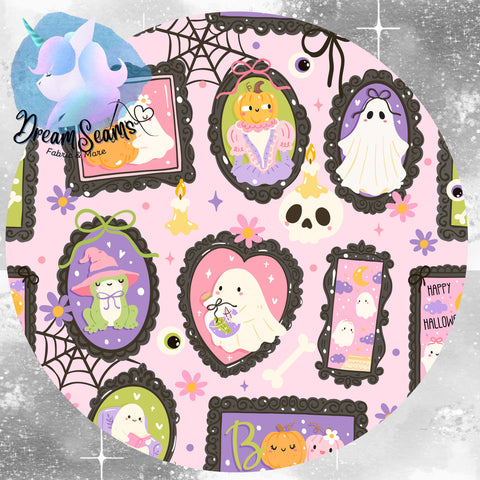 *PRE-ORDER* Cozy & Retro Vibes - Framed Halloween Cuties (Pink)