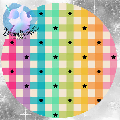 *PRE-ORDER* Cozy & Retro Vibes - Rainbow Star Plaid