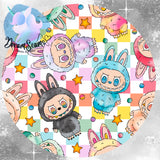 *PRE-ORDER* Cozy & Retro Vibes - Lil Monsters Brights Checker Toss
