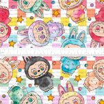 *PRE-ORDER* Cozy & Retro Vibes - Lil Monsters Brights Checker Toss