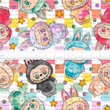 *PRE-ORDER* Cozy & Retro Vibes - Lil Monsters Brights Checker Toss