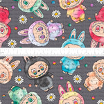 *PRE-ORDER* Cozy & Retro Vibes - Lil Monsters Brights Gray Toss