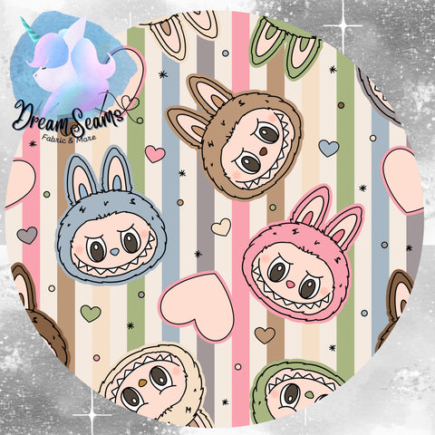 *PRE-ORDER* Cozy & Retro Vibes - Lil Monsters Pastel Stripe
